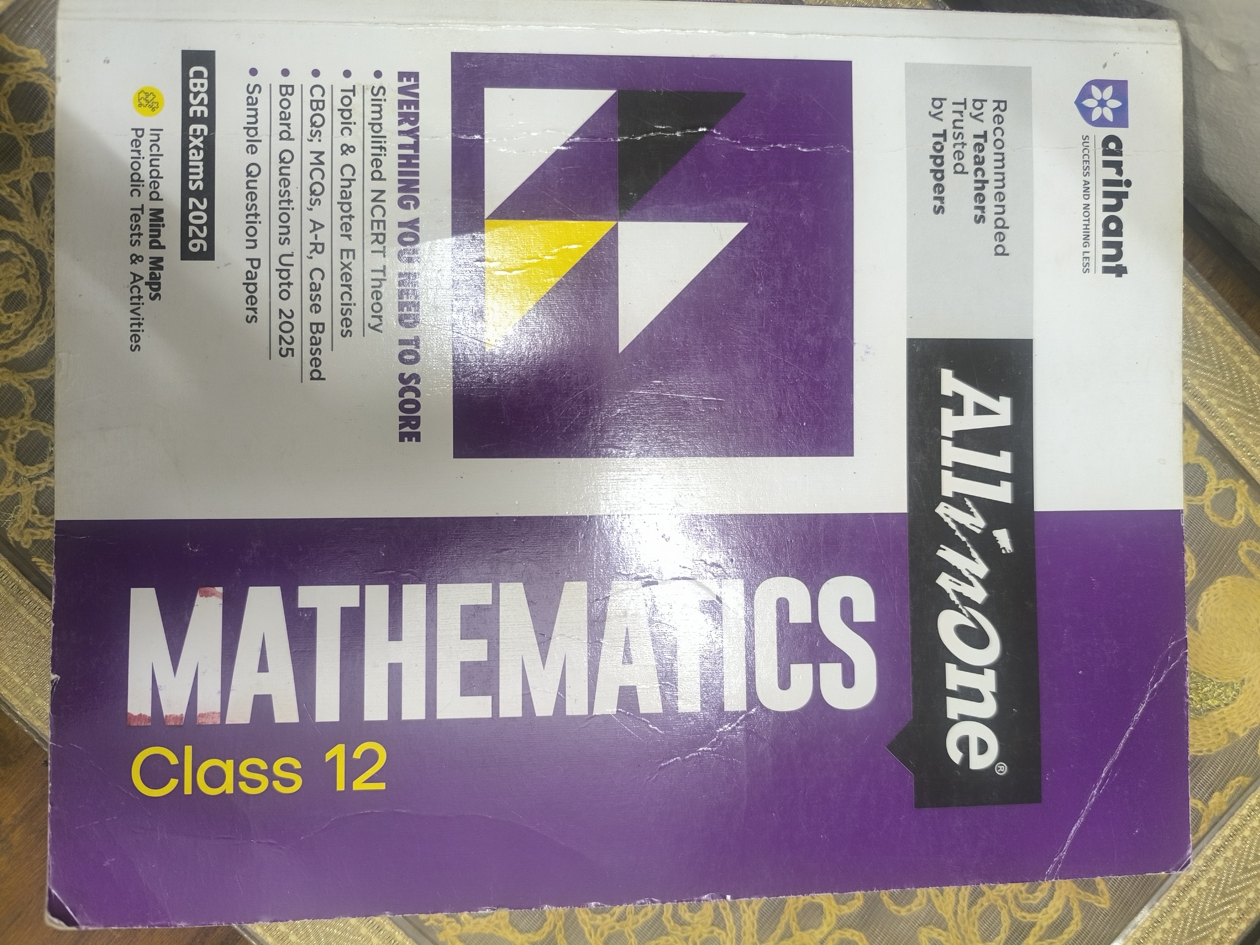 All in one mathematic class 12 with topic and chapter exercise board questions up to 2025