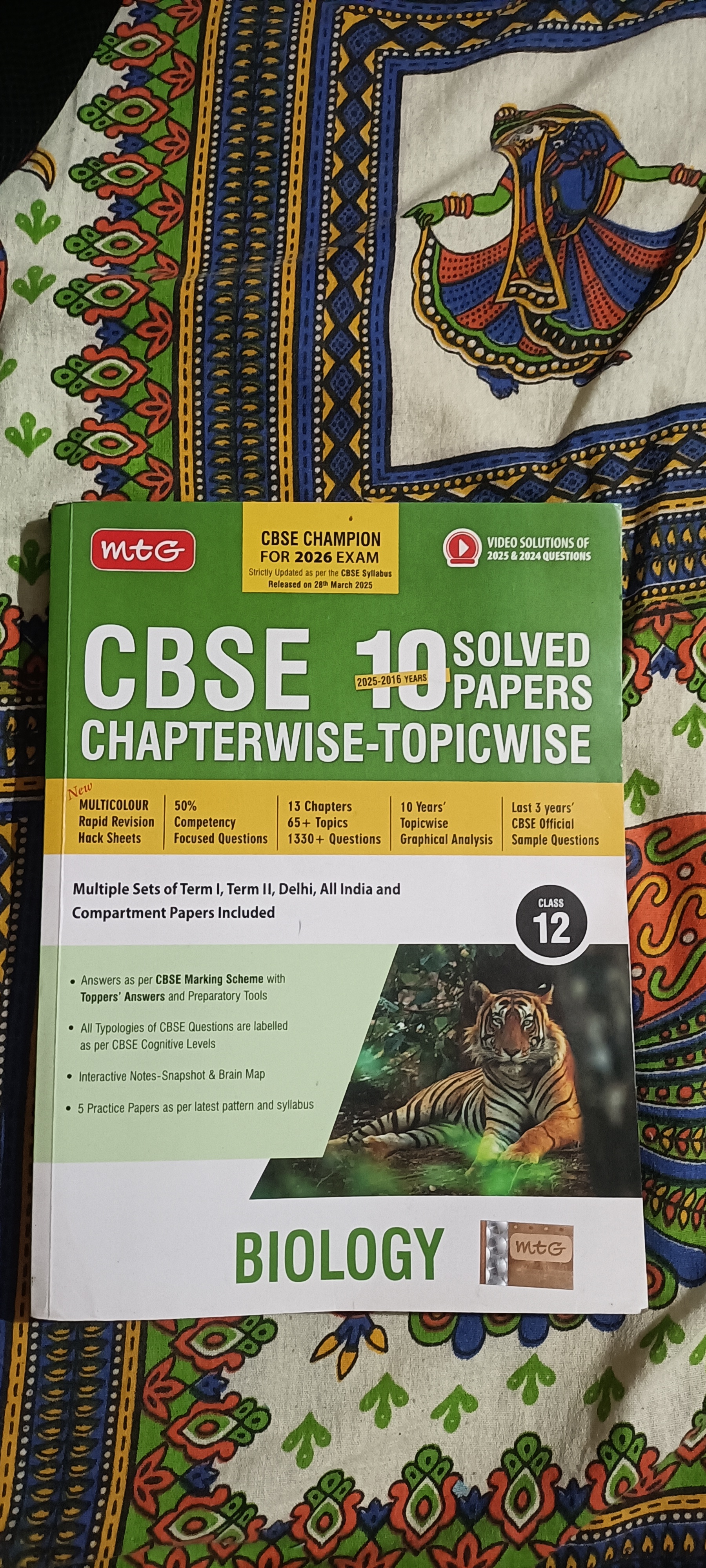 Cbse chapter wise solved paper biology 2025-16